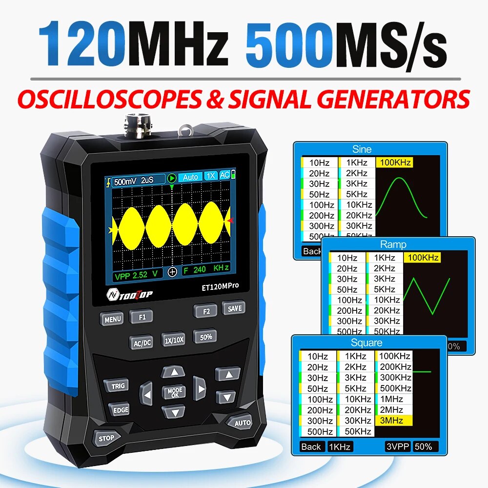TOOLTOP ET120MPro Osciloscopio - Digital Storage Oscilloscope 100Mhz reseña y precio